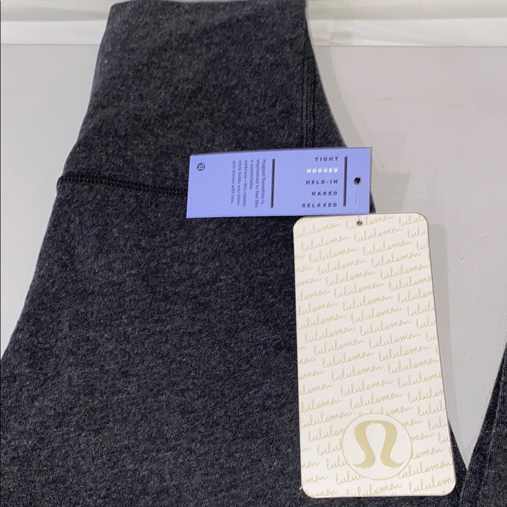 lululemon athletica Gray Wunder Under Cotton PANT High-Rise Hug Leggings NWT 2 - Picture 4 of 9